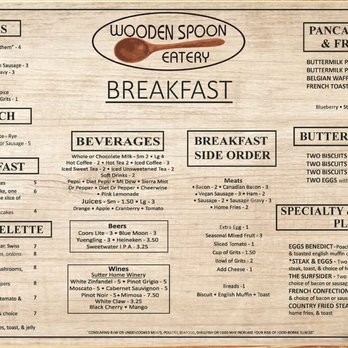 Wooden Spoon Eatery - breakfast menu - fair prices! - Wine Bars Near Me - Surfside Beach, South Carolina Wooden Spoon Eatery - breakfast menu - fair prices! - Wine Bars Near Me - Surfside Beach, South Carolina