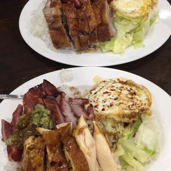 Shun Won Chinese Restaurant - 3 Treasures over rice x2 (roast pork, roast duck, soy sauce chicken & fried egg) - Cantonese Near Me - Flushing, New York Shun Won Chinese Restaurant - 3 Treasures over rice x2 (roast pork, roast duck, soy sauce chicken & fried egg) - Cantonese Near Me - Flushing, New York