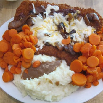 Homestyle Diner - a plate of food with mashed potatoes, carrots, and gravy - Comfort Food Near Me - Waterloo, Ontario