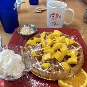 Toasted Mango Cafe - Toasted Mango waffle - Cafes Near Me - Sarasota, Florida