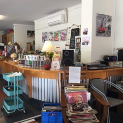 The Retro Vibe Cafe - Great collection of locally owned records and you can even request the tunes you want to listen to!