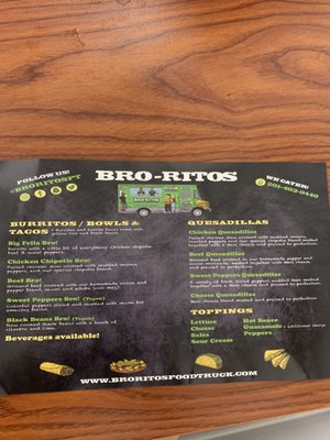Menu photo 1 Bro-Ritos Hackensack, NJ
