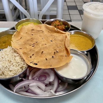 Chaat House - Thali with chaas - Indian Near Me - Sunnyvale, California