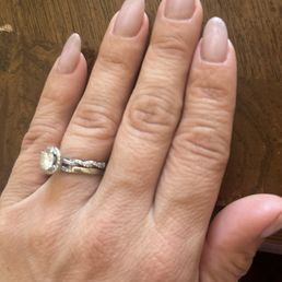 Gel manicure with natural color