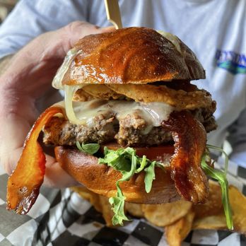 Middle James Brewery - Pretzel burger - Breweries Near Me - Pineville, North Carolina Middle James Brewery - Pretzel burger - Breweries Near Me - Pineville, North Carolina