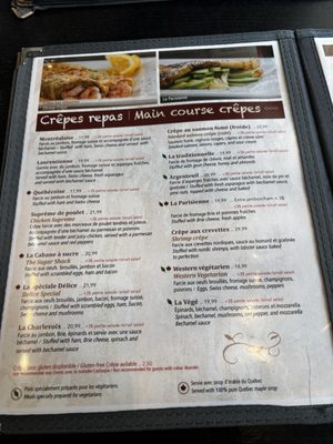 Menu photo 1 Crêperie Chez Suzette Montreal, QC Menu photo 1 Crêperie Chez Suzette Montreal, QC