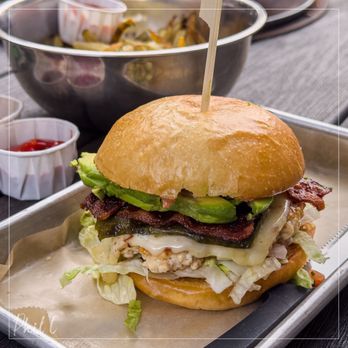 Hopdoddy Burger Bar - Thunderbird chicken patty burger - Yum!! - Burgers Near Me - Newport Beach, California Hopdoddy Burger Bar - Thunderbird chicken patty burger - Yum!! - Burgers Near Me - Newport Beach, California