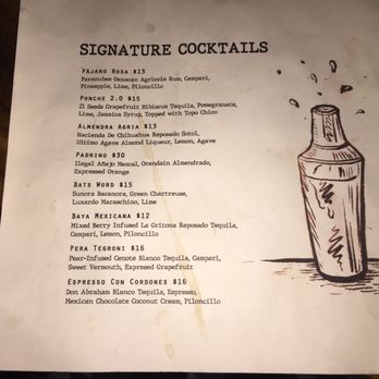 Barcoa Agaveria - Menu - Cocktail Bars Near Me - Phoenix, Arizona