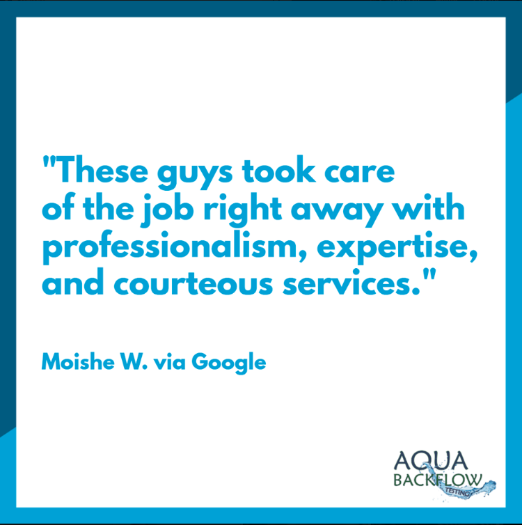 Slide of Aqua Backflow Testing