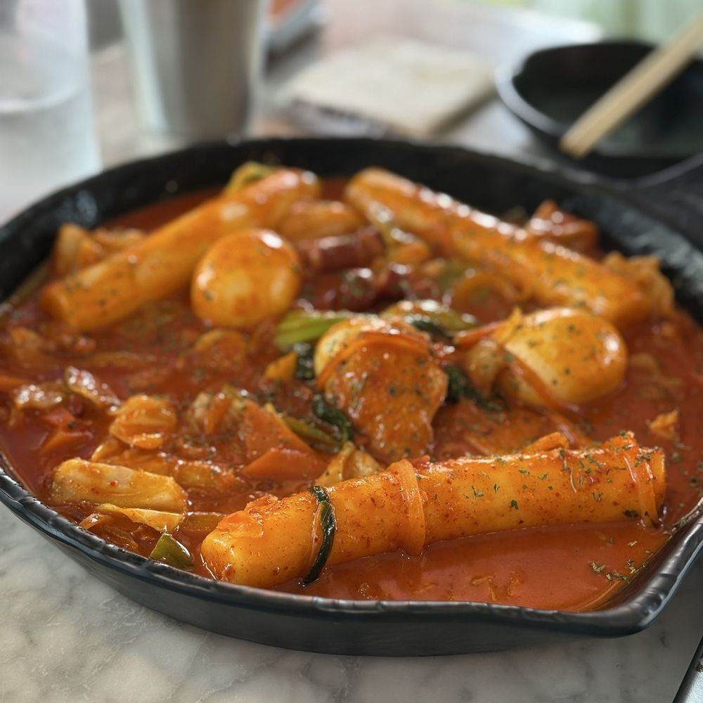 Halgatteok & Twozone Chicken - Rose Tteokbokki with Garae tteok - Korean Near Me - Buena Park, California
