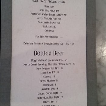 The Bench - Draft and bottle beer list. - New American Near Me - Pebble Beach, California The Bench - Draft and bottle beer list. - New American Near Me - Pebble Beach, California