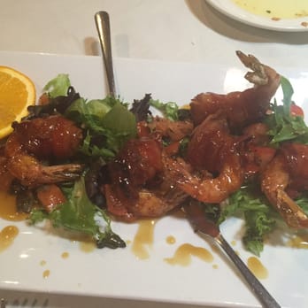 Fountain Side Seafood Grill - Shrimp wrapped in bacon with a delicious sauce!! Yummy!! - Seafood Near Me - Horsham, Pennsylvania Fountain Side Seafood Grill - Shrimp wrapped in bacon with a delicious sauce!! Yummy!! - Seafood Near Me - Horsham, Pennsylvania