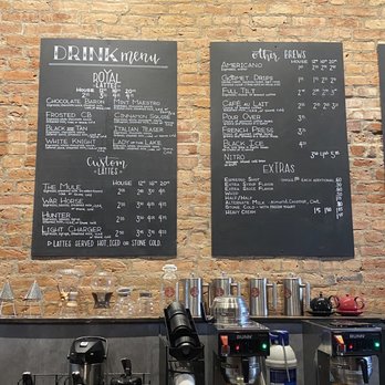 The Cup and the Scone - a menu on a brick wall - Coffee & Tea Near Me - Pontiac, Illinois The Cup and the Scone - a menu on a brick wall - Coffee & Tea Near Me - Pontiac, Illinois