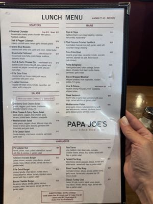 Menu photo 1 Papa Joe's Charlottetown, PE Menu photo 1 Papa Joe's Charlottetown, PE