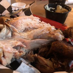 Half chicken and an insufficient amount of tri-tip for the price.
