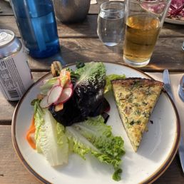 Quiche with salad with my cider in the background. Very tasty! Quiche with salad with my cider in the background. Very tasty!