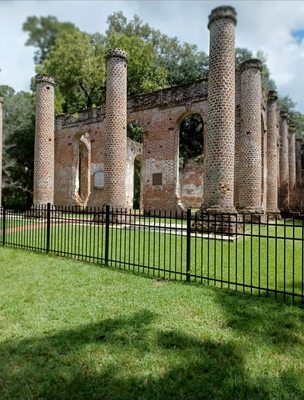 Old Sheldon Church Ruins by null
