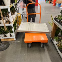 The Home Depot - This is us walking out with the front face of our cabinet, without having received any assistance, whatsoever.