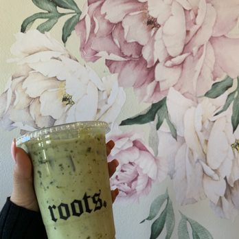 Roots Cafe - Matcha latte with soy - Cafes Near Me - Cerritos, California