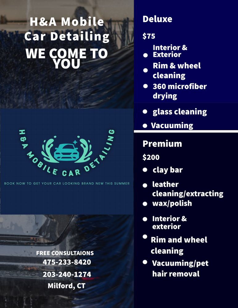 H&A MOBILE CAR DETAILING Milford, Connecticut Auto Detailing