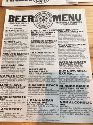 Menu photo 3 Three Notch'd Craft Kitchen & Brewery - Charlottesville Charlottesville, VA Menu photo 3 Three Notch'd Craft Kitchen & Brewery - Charlottesville Charlottesville, VA