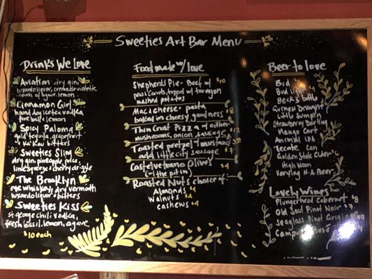 Menu photo 3 Sweetie's Art Bar San Francisco, CA Menu photo 3 Sweetie's Art Bar San Francisco, CA