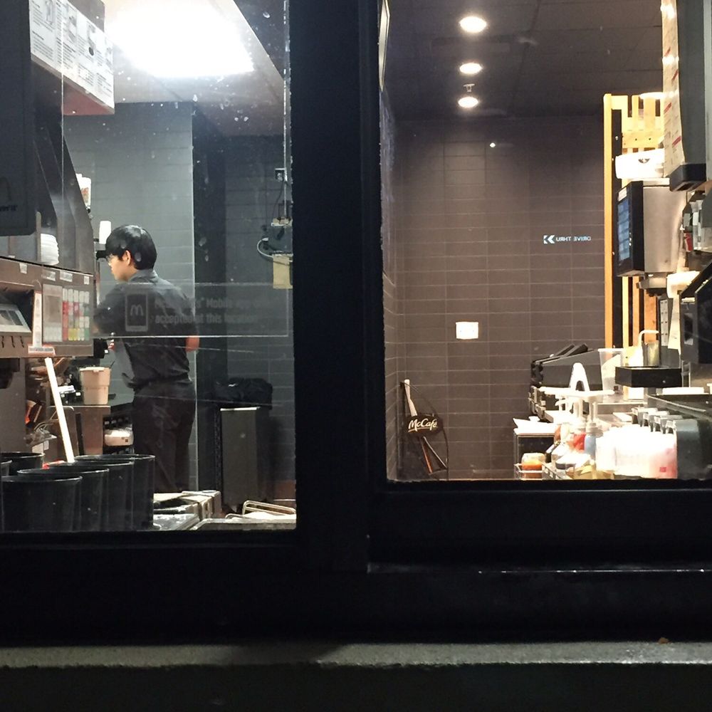 a man working in the kitchen