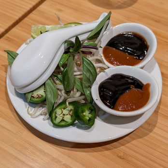 Benley Vietnamese Kitchen - Condiments for the pho - Vietnamese Near Me - Long Beach, California