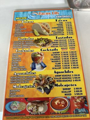 Menu photo 1 Tacos Lily Ensenada, BCN Menu photo 1 Tacos Lily Ensenada, BCN
