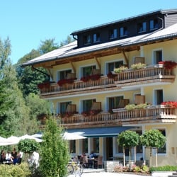 Cafe Kranzbichlhof - Unsere Terrasse mit Park