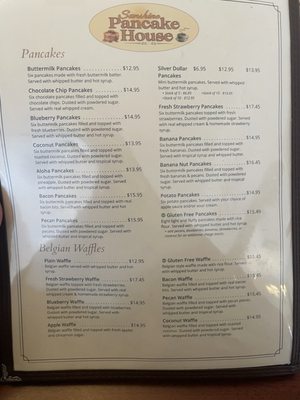Menu photo 3 Sunshine Pancake House La Mesa, CA