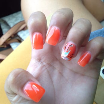 Gel Nail Salon - In love with the design Kelly did for me, love the colors together - Nail Salons Near Me - Mount Laurel, New Jersey Gel Nail Salon - In love with the design Kelly did for me, love the colors together - Nail Salons Near Me - Mount Laurel, New Jersey