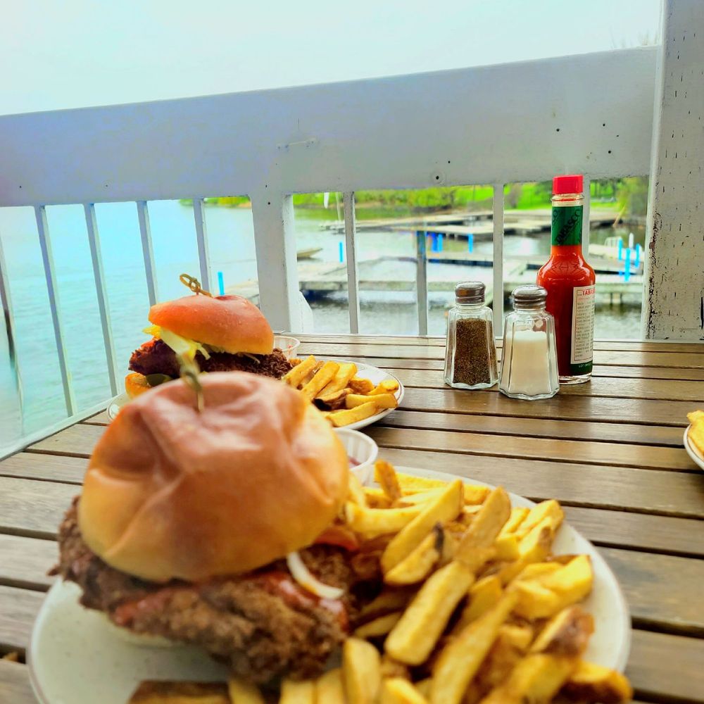 Nashville chicken sandwich with fries