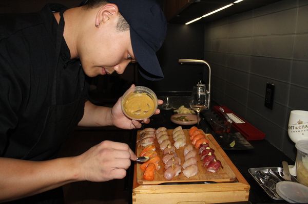 Experience sushi like you've never experienced it before! - Experience sushi like you've never experienced it before. Watch and enjoy as Chef Bao expertly slices and shapes to serve you and your guests an unforgettable dining experience, all in the comfort of your home. Experience sushi like you've never experienced it before! - Experience sushi like you've never experienced it before. Watch and enjoy as Chef Bao expertly slices and shapes to serve you and your guests an unforgettable dining experience, all in the comfort of your home.