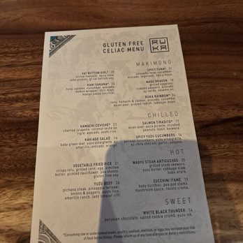 Ruka - Gluten free menu - Sushi Bars Near Me - Boston, Massachusetts Ruka - Gluten free menu - Sushi Bars Near Me - Boston, Massachusetts