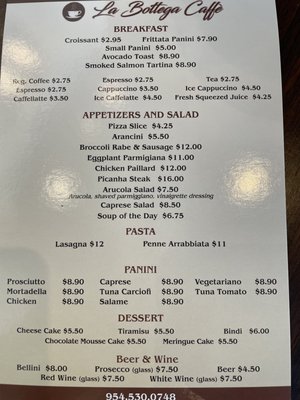 Menu photo 8 La Bottega Caffe Fort Lauderdale, FL