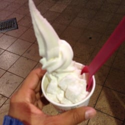 Moochi - Lychee yog with mochi cakes.