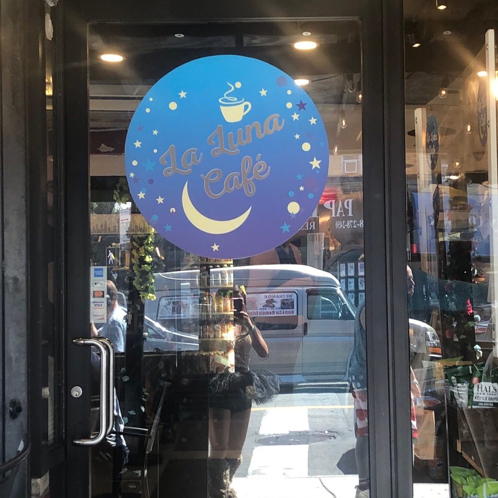 La Luna Cafe - Outside door - Bagels Near Me - Astoria, New York La Luna Cafe - Outside door - Bagels Near Me - Astoria, New York
