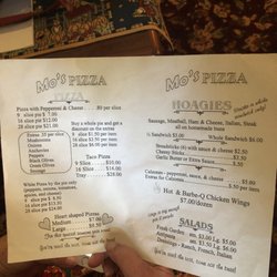 Mo's Pizza - Menu