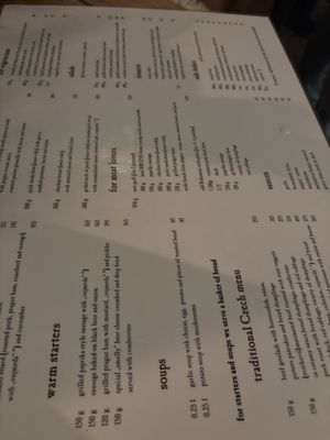 Menu photo 2 Krčma Prague, PR