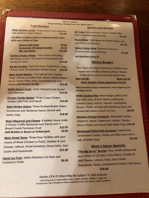 Menu photo 2 Miners Saloon Cooke City, MT Menu photo 2 Miners Saloon Cooke City, MT