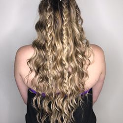 Stiles Salon - Bohemian braids for engagement photos
