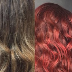 Blonde to red