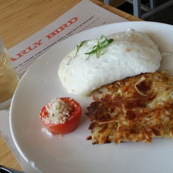 Early Bird - Egg white, chicked, and Avocado Omelette - New American Near Me - Fullerton, California