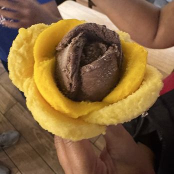 Amorino - Passion fruit, mango, chocolate. - Desserts Near Me - Chicago, Illinois