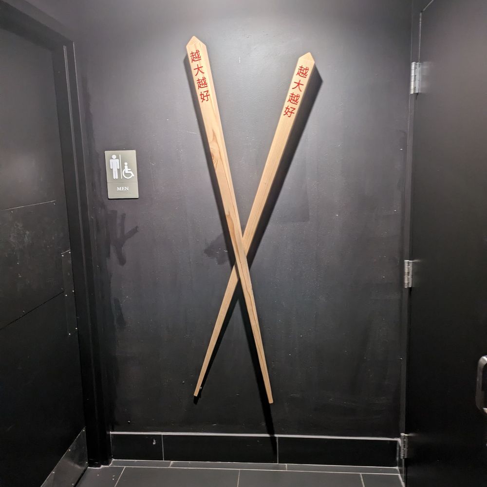 BluWave Sushi & Handroll Bar - Cute decor by the restrooms - Sushi Bars Near Me - Orlando, Florida
