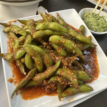 Kazama Sushi - Spicy garlic edamame - Sushi Bars Near Me - Claremont, California Kazama Sushi - Spicy garlic edamame - Sushi Bars Near Me - Claremont, California