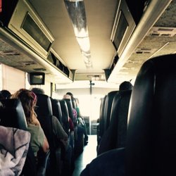 Greyhound Bus Lines - Old and no Wifi. The website lies that they do have wifi