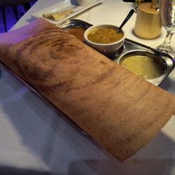 Ayesha Fine Dining - Midtown - See that fork? Did I say this dosa is gigantic?