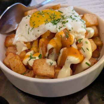 Aventura - Patatas bravas with egg - Tapas Bars Near Me - Ann Arbor, Michigan Aventura - Patatas bravas with egg - Tapas Bars Near Me - Ann Arbor, Michigan
